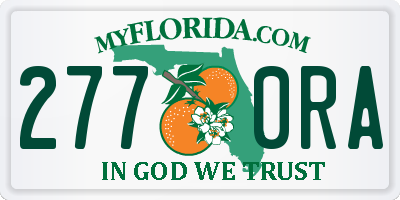 FL license plate 2770RA