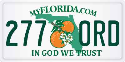 FL license plate 2770RD