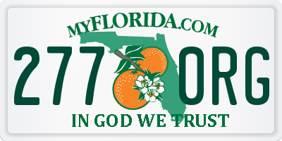 FL license plate 2770RG