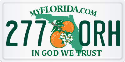 FL license plate 2770RH