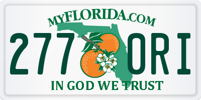 FL license plate 2770RI