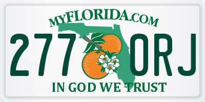 FL license plate 2770RJ