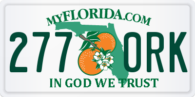 FL license plate 2770RK