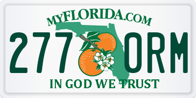 FL license plate 2770RM