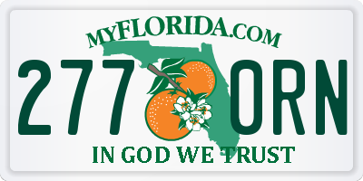 FL license plate 2770RN