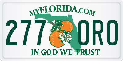 FL license plate 2770RO