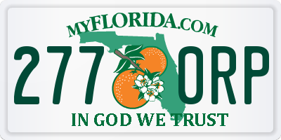 FL license plate 2770RP