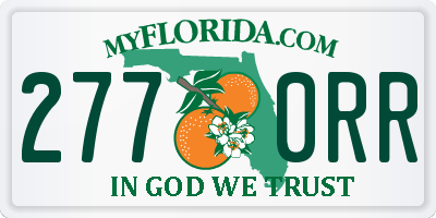 FL license plate 2770RR