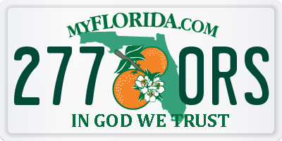 FL license plate 2770RS