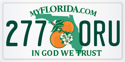 FL license plate 2770RU