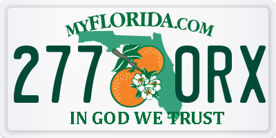 FL license plate 2770RX