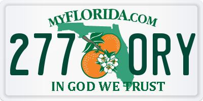 FL license plate 2770RY