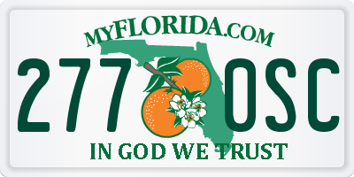 FL license plate 2770SC
