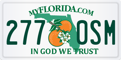 FL license plate 2770SM