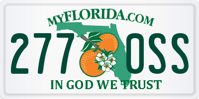 FL license plate 2770SS