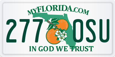 FL license plate 2770SU