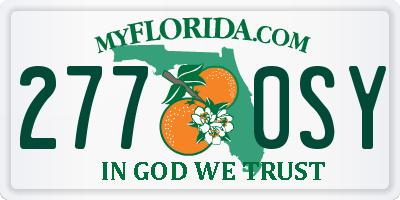 FL license plate 2770SY