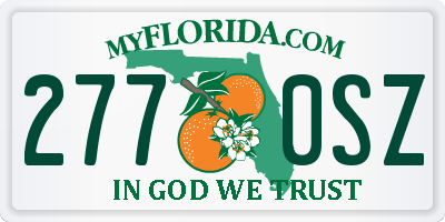 FL license plate 2770SZ