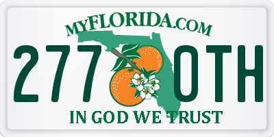 FL license plate 2770TH