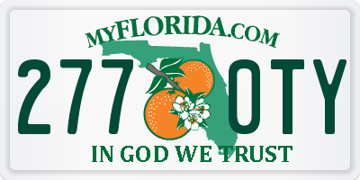 FL license plate 2770TY