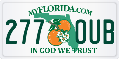 FL license plate 2770UB