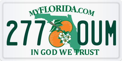 FL license plate 2770UM