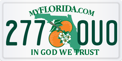 FL license plate 2770UO