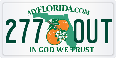 FL license plate 2770UT