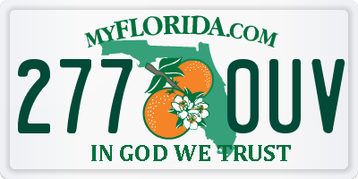 FL license plate 2770UV