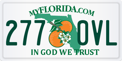 FL license plate 2770VL