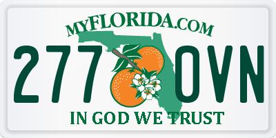 FL license plate 2770VN