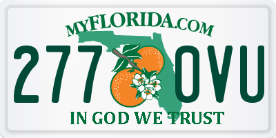 FL license plate 2770VU