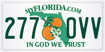 FL license plate 2770VV