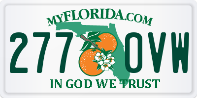 FL license plate 2770VW