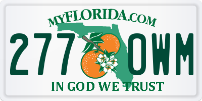 FL license plate 2770WM