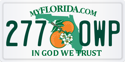 FL license plate 2770WP
