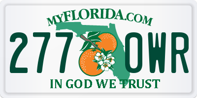 FL license plate 2770WR