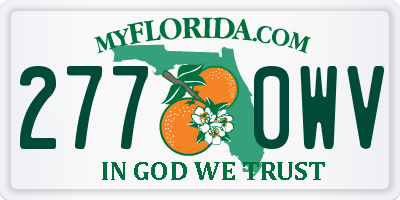 FL license plate 2770WV