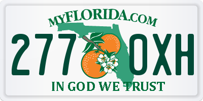 FL license plate 2770XH