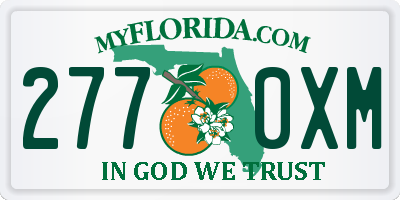 FL license plate 2770XM