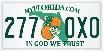 FL license plate 2770XO
