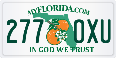 FL license plate 2770XU