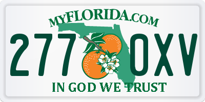 FL license plate 2770XV