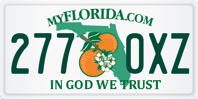 FL license plate 2770XZ