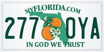 FL license plate 2770YA