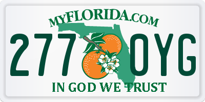 FL license plate 2770YG