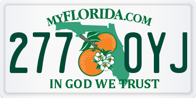 FL license plate 2770YJ