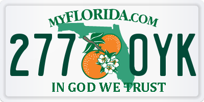 FL license plate 2770YK
