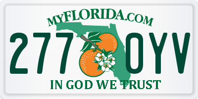 FL license plate 2770YV