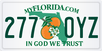 FL license plate 2770YZ